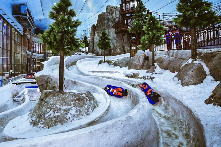 Experience the unique blend of snow and sun at Ski Dubai where you can glide down snowy slopes engage in fun snowball fights and interact with playful penguins in a desert oasis.